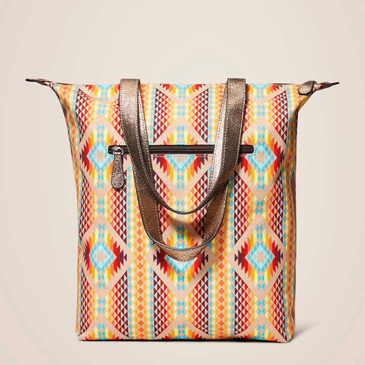 ARIAT Tall Diamond Stripe Tote Bag - Womens - Orange - Image 2