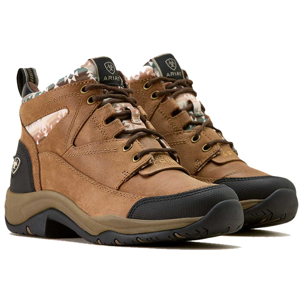 ARIAT Terrain Boots - Womens - Dark Tan / Natural Southwest Print - Image 3