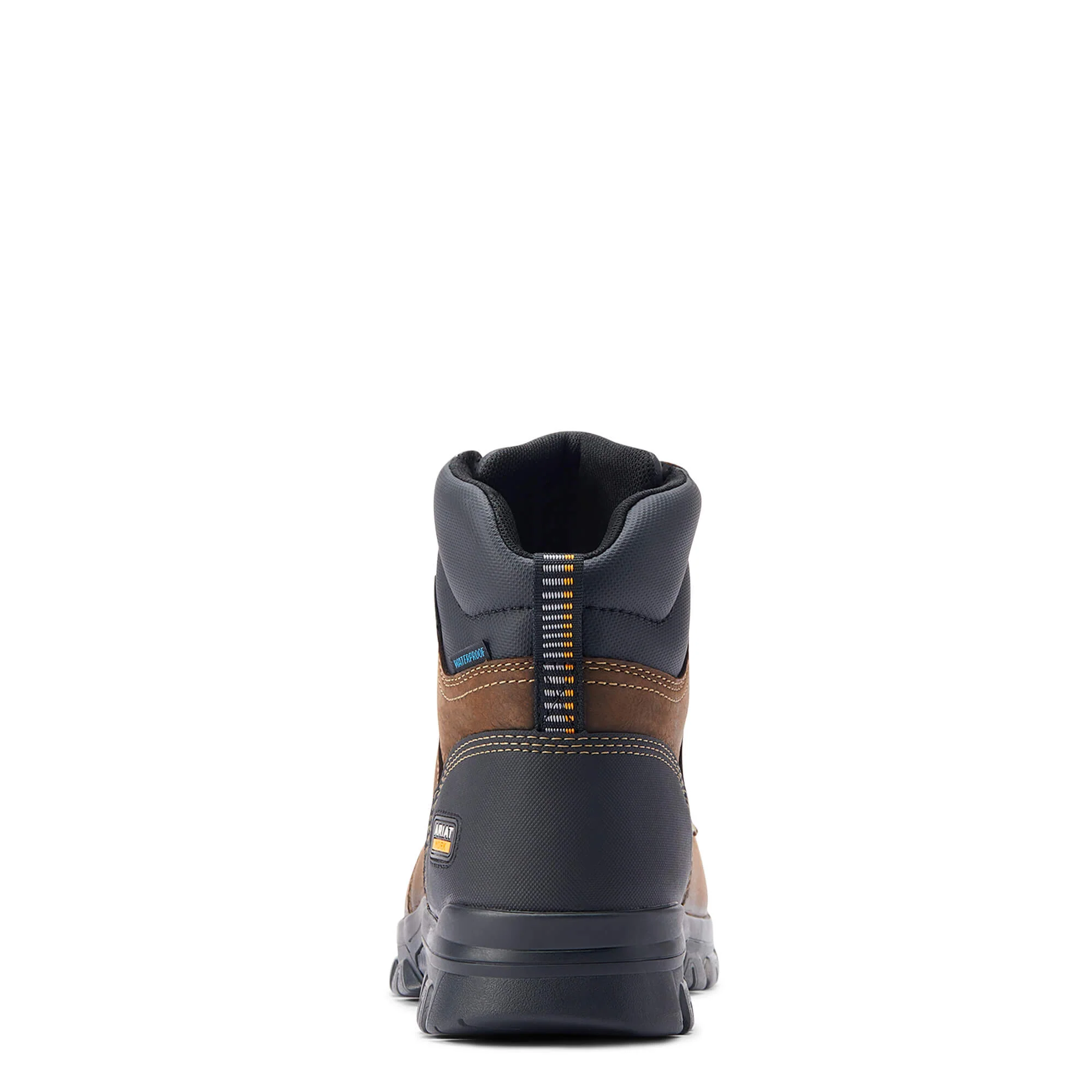 ARIAT Treadfast 6" Lace Work Boots - Mens Waterproof Steel Toe Cap - Dark Brown - Image 5