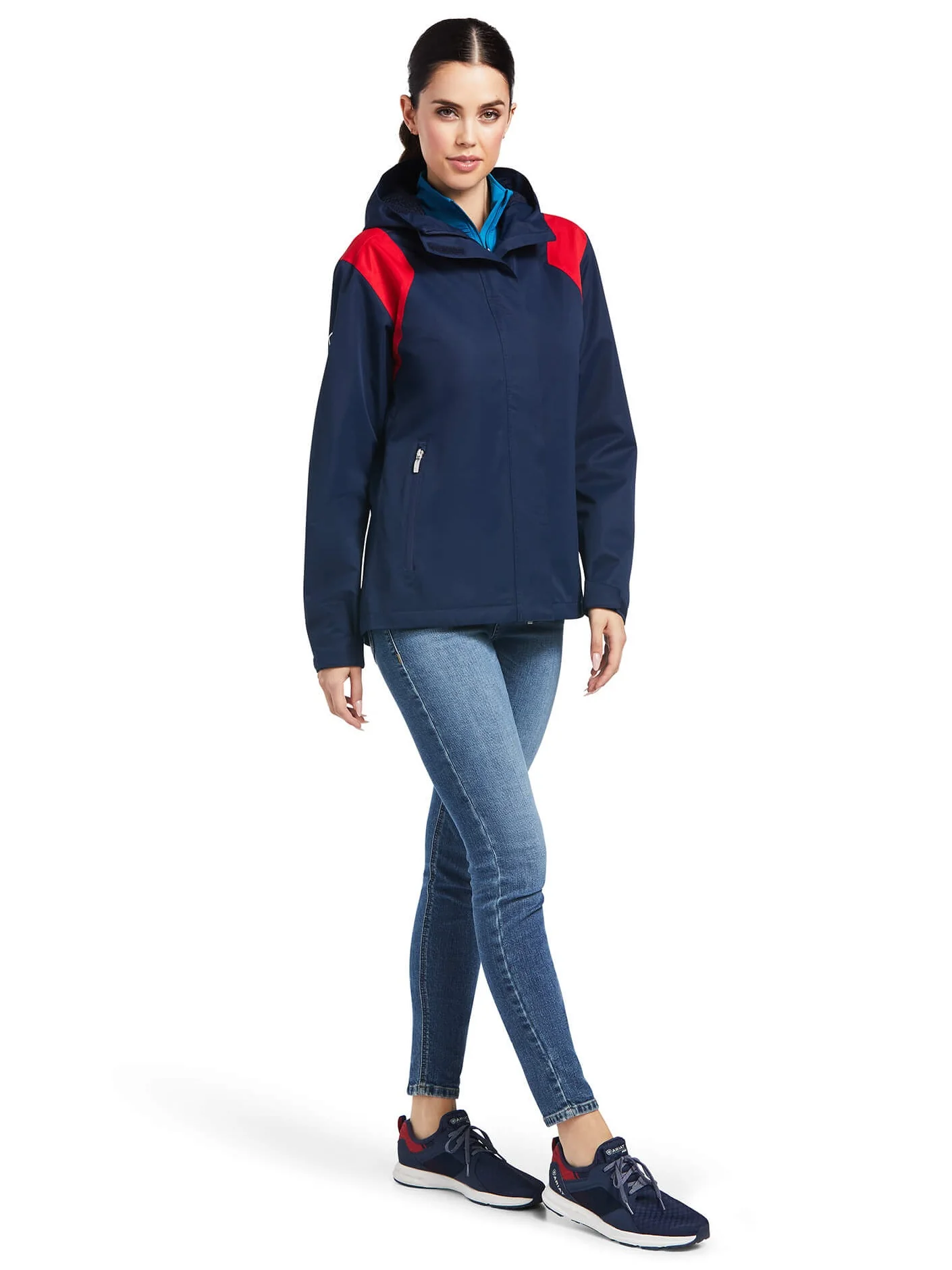 ARIAT Women's Spectator Waterproof Jacket - Team Navy - Image 6
