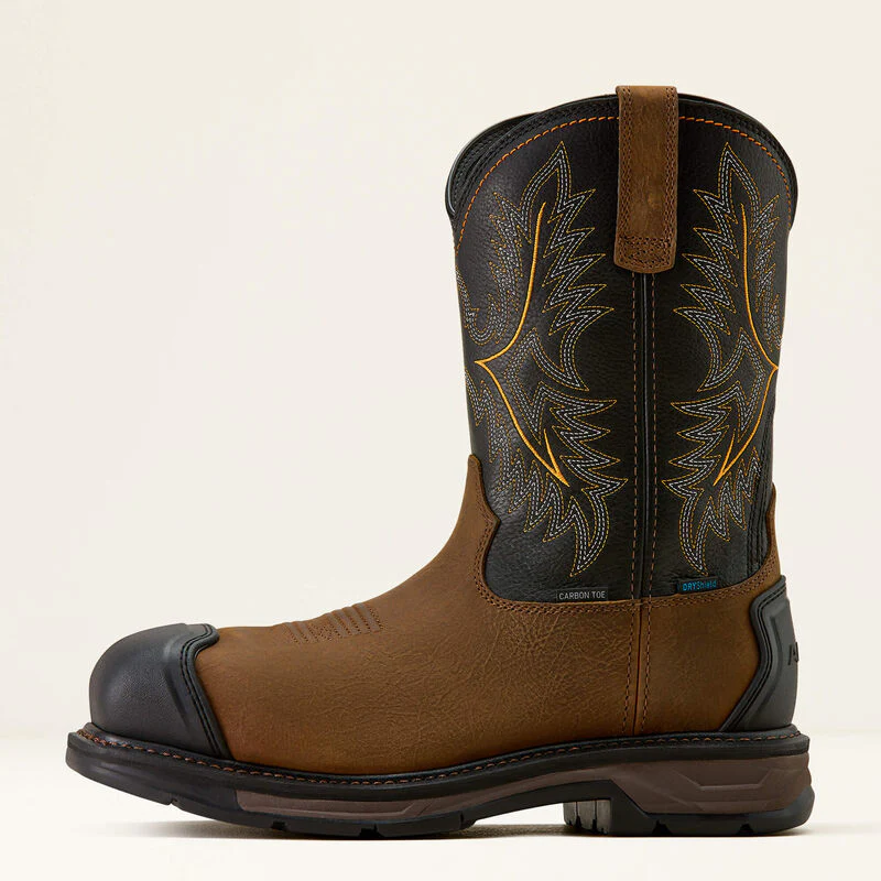 ARIAT Workhog XT Wide Square Toe Work Boots - Mens H2O Carbon Toe Cap - Rye Brown - Image 2