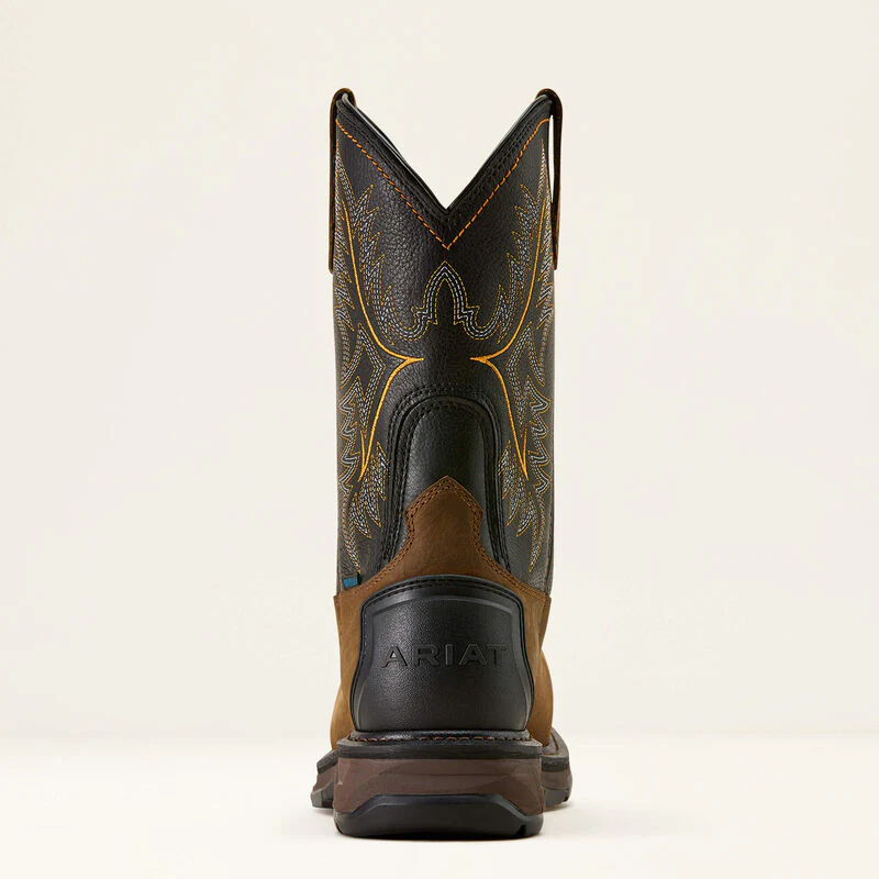 ARIAT Workhog XT Wide Square Toe Work Boots - Mens H2O Carbon Toe Cap - Rye Brown - Image 3