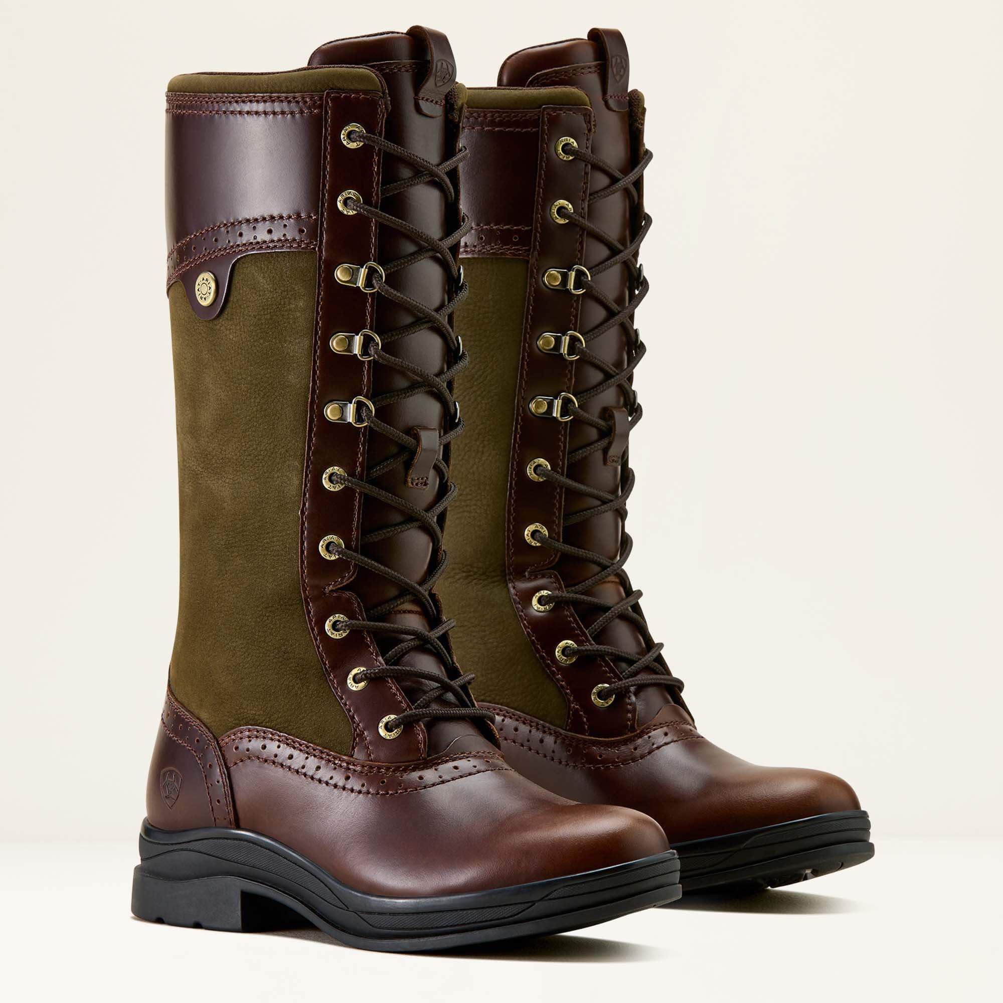 ARIAT Wythburn II Boots - Womens Waterproof H2O - Tobacco Brown/Olive Night - Image 3