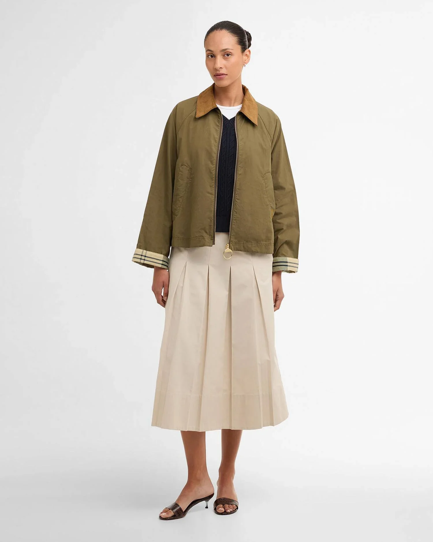 BARBOUR Catlin Casual Jacket - Women's - Dusky Green/ Ancient - Image 6