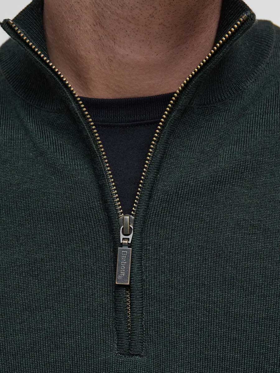 40% OFF BARBOUR Gamlin Waterproof Half Zip Jumper - Mens - Olive - Size: SMALL & MEDIUM - Image 3