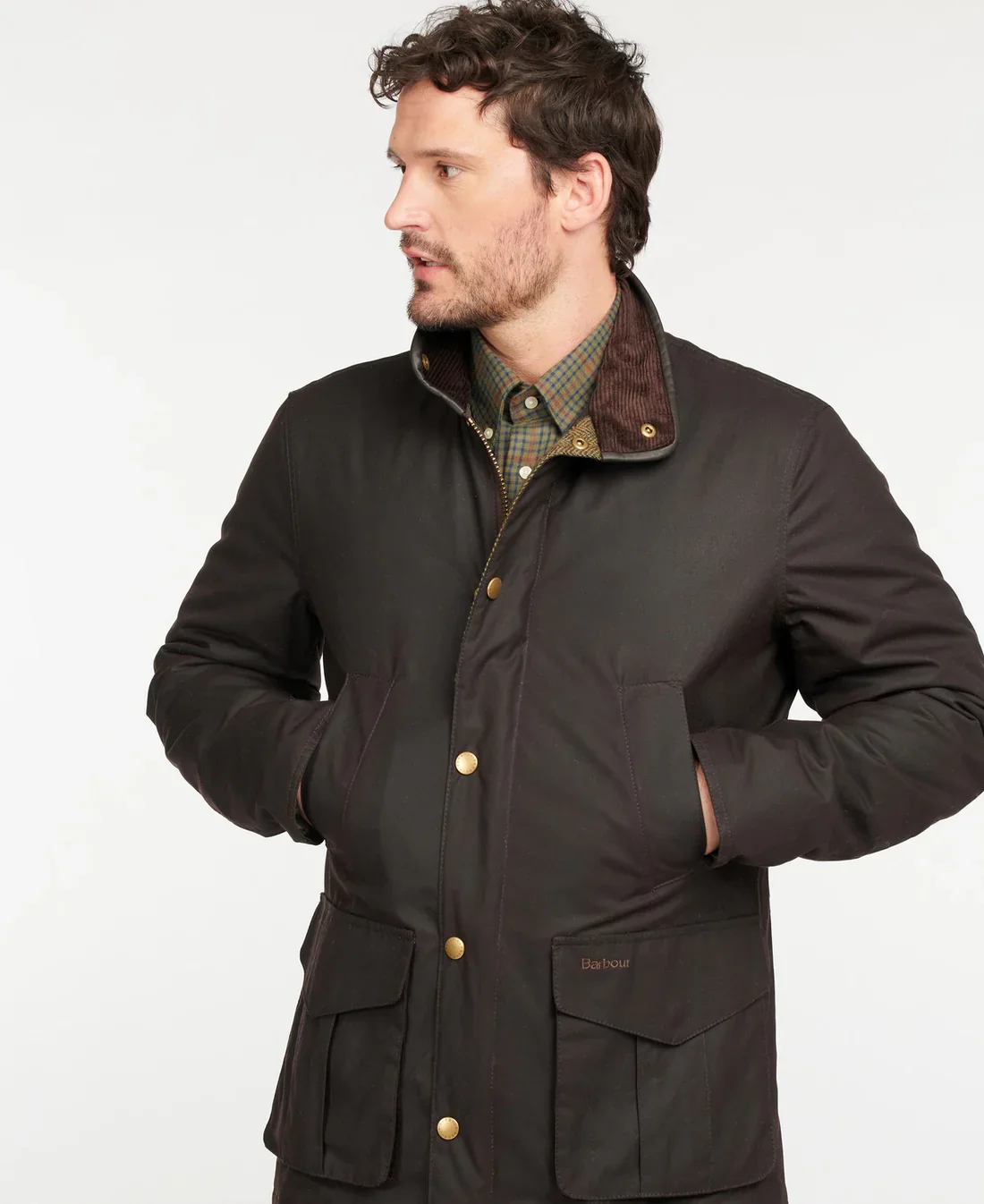 BARBOUR Hereford Wax Jacket - Mens - Rustic