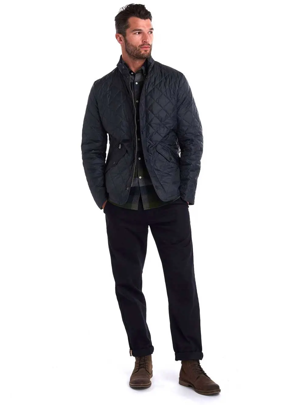 BARBOUR Flyweight Chelsea Quilted Jacket - Mens - Navy - Image 3
