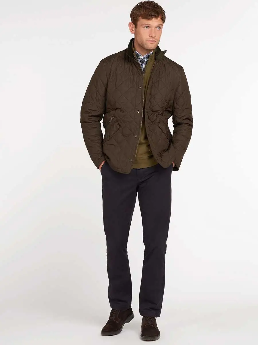 BARBOUR Chelsea Sportsquilt Jacket - Mens - Olive - Image 3