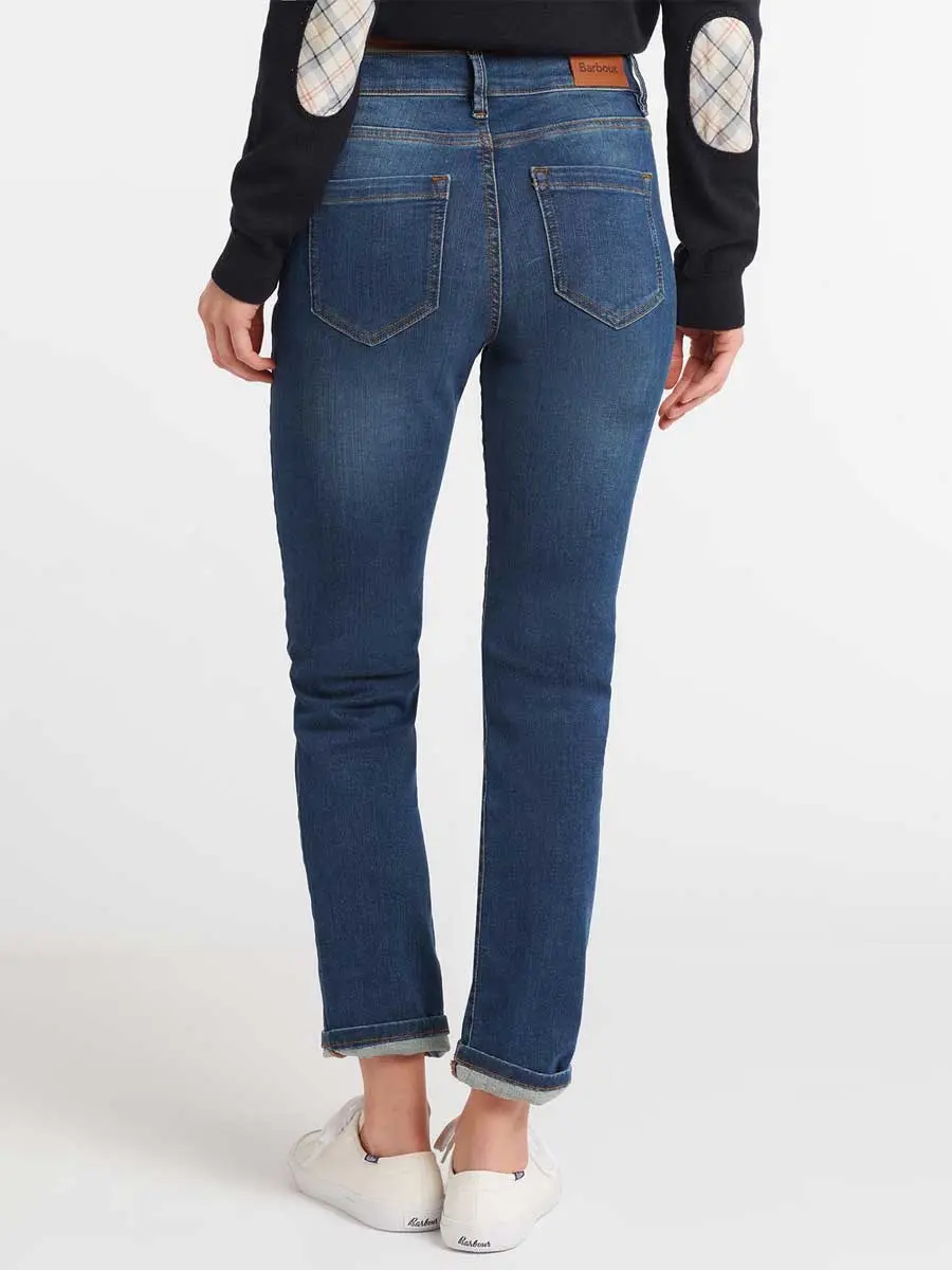 BARBOUR Jeans - Ladies Essential Slim Fit - Worn Blue - Image 4
