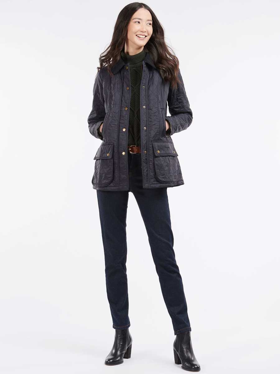 BARBOUR Beadnell Polarquilt Jacket - Women's - Navy - Image 4