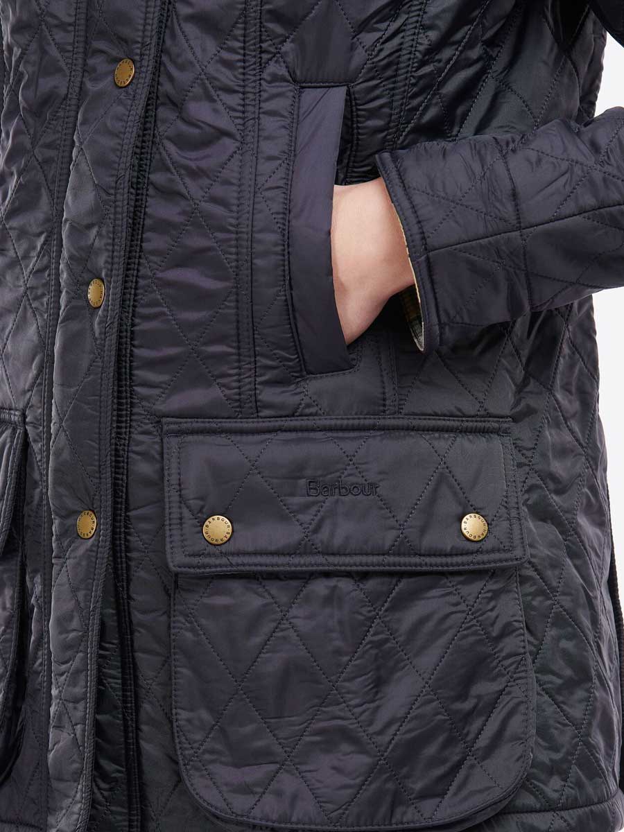 BARBOUR Beadnell Polarquilt Jacket - Women's - Navy - Image 6