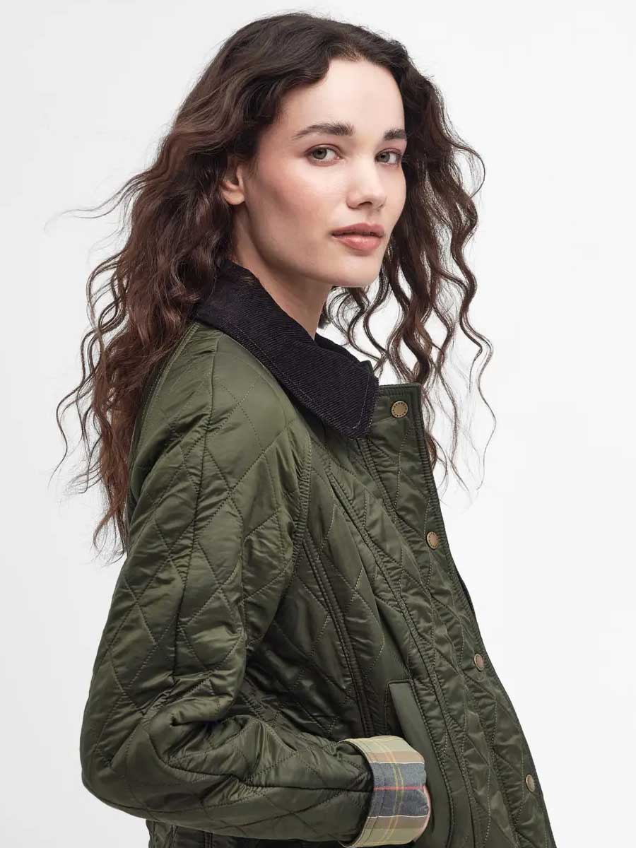 BARBOUR Beadnell Polarquilt Jacket - Women's - Olive - Image 4