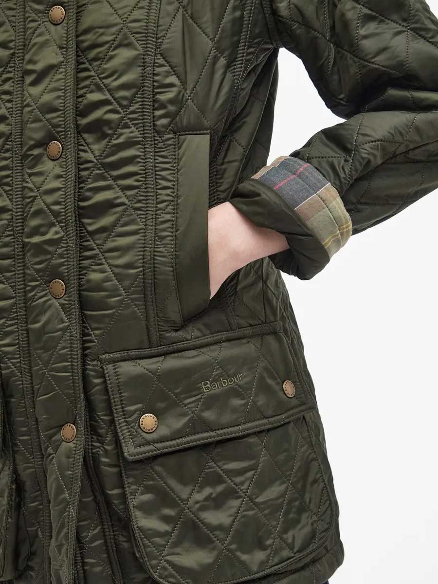BARBOUR Beadnell Polarquilt Jacket - Women's - Olive - Image 7