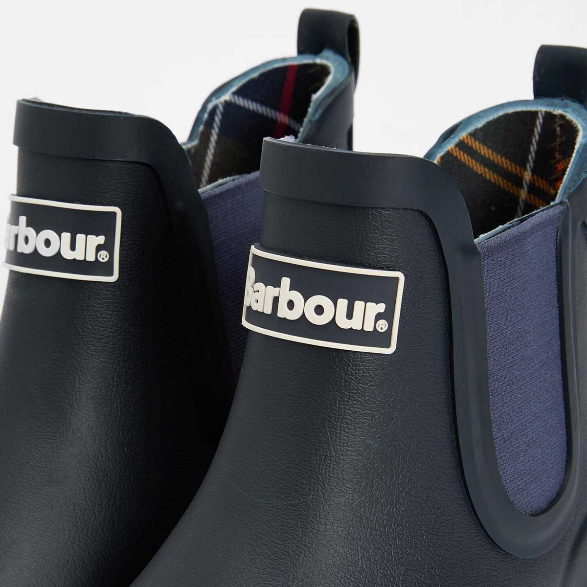 BARBOUR Ladies Wilton Chelsea Boot Style Wellingtons - Navy - Image 2