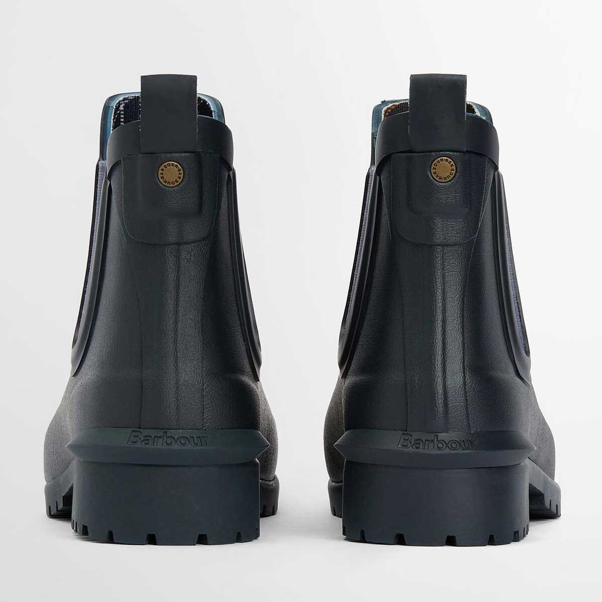 BARBOUR Ladies Wilton Chelsea Boot Style Wellingtons - Navy - Image 3