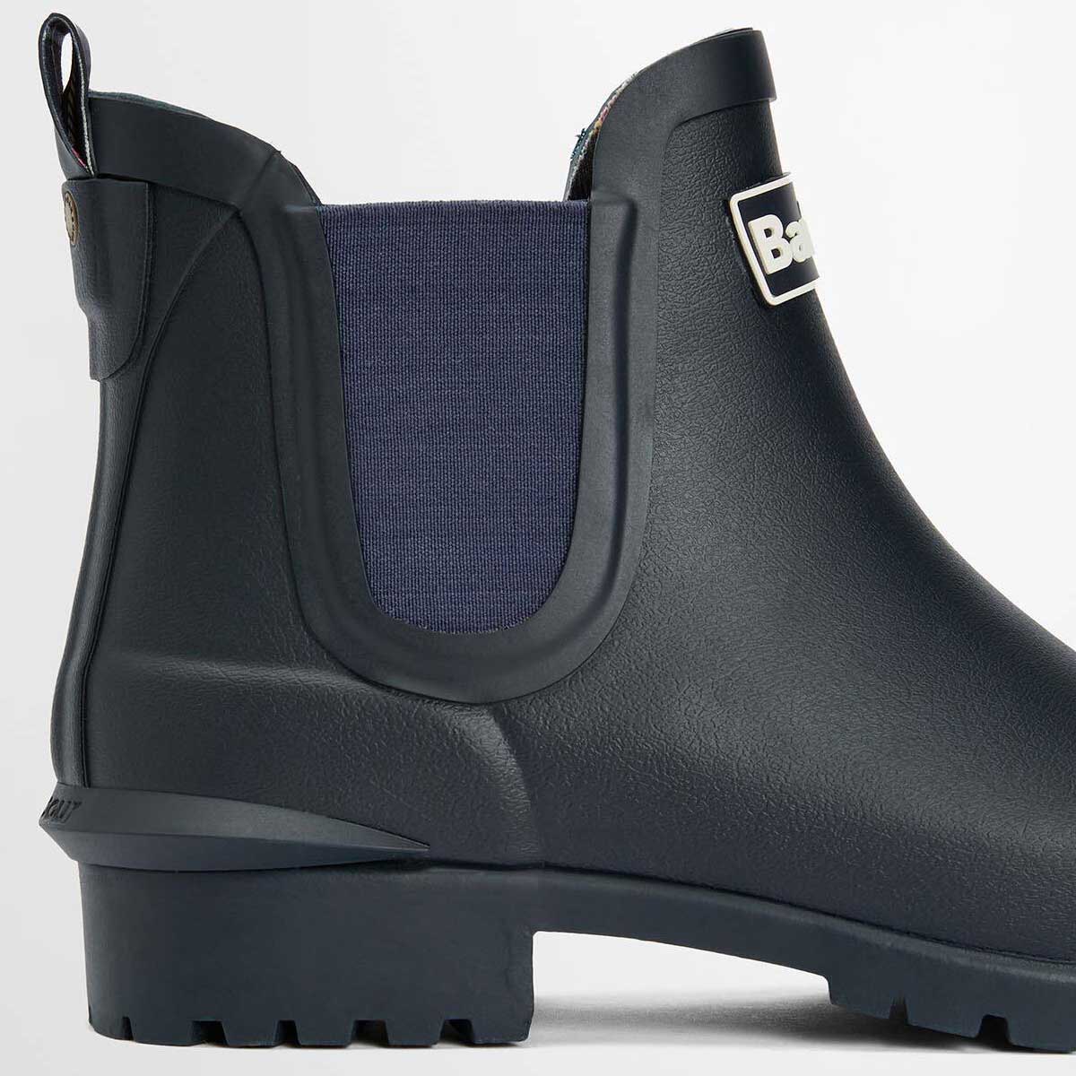 BARBOUR Ladies Wilton Chelsea Boot Style Wellingtons - Navy - Image 6
