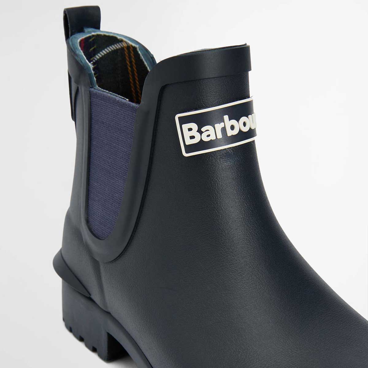 BARBOUR Ladies Wilton Chelsea Boot Style Wellingtons - Navy - Image 7