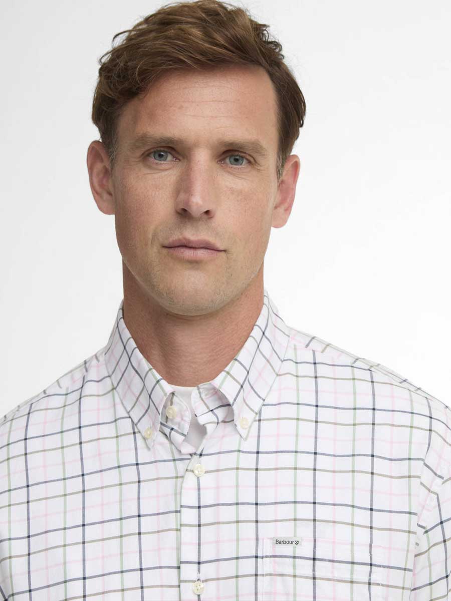 BARBOUR Caswell Tattersall Regular Long-Sleeved Shirt - Mens - Pink - Image 4