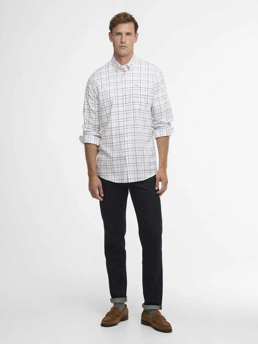BARBOUR Caswell Tattersall Regular Long-Sleeved Shirt - Mens - Pink - Image 5