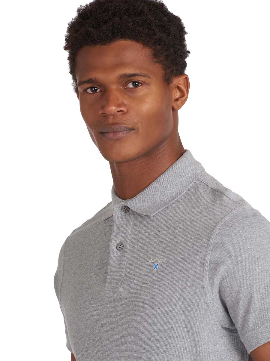 BARBOUR Sports Polo Shirt - Men's - Grey Marl - Image 5