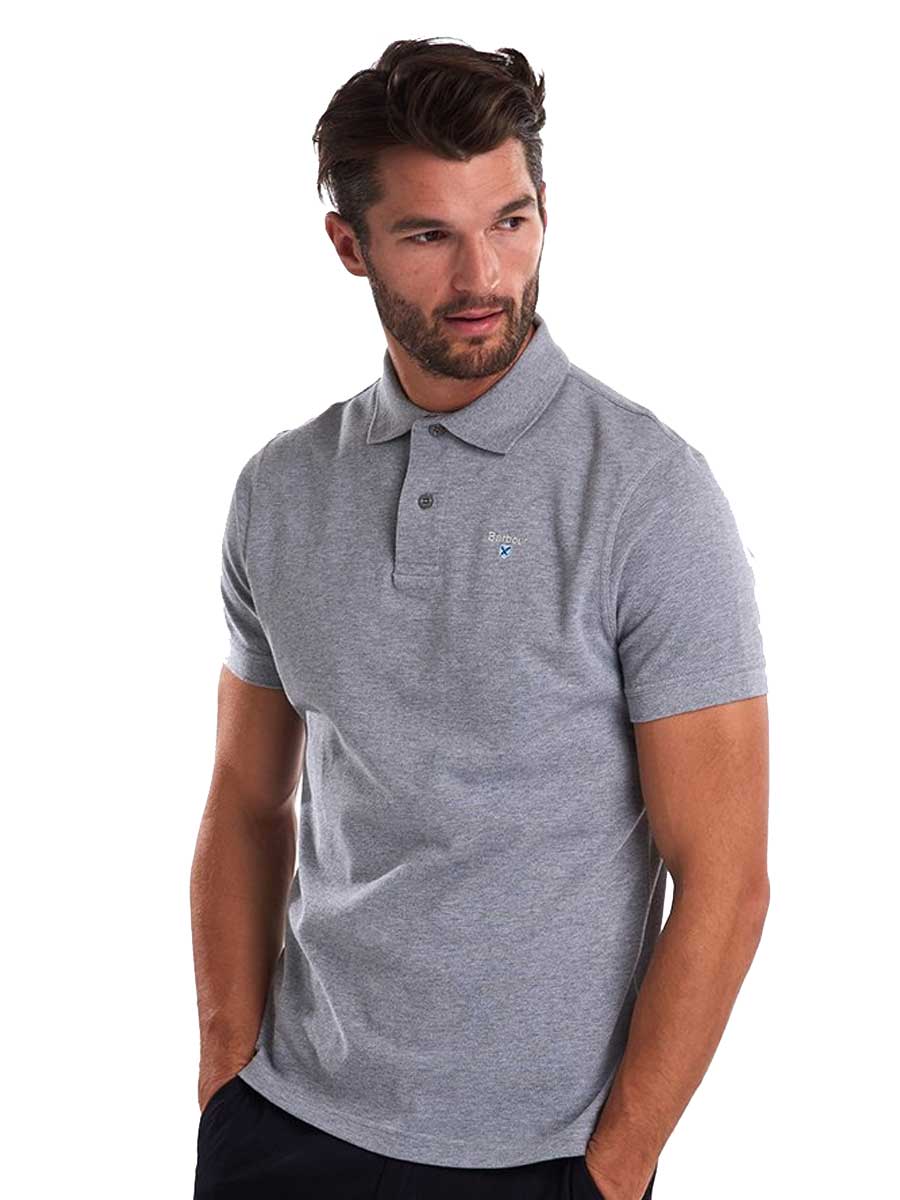 BARBOUR Sports Polo Shirt - Men's - Grey Marl - Image 6