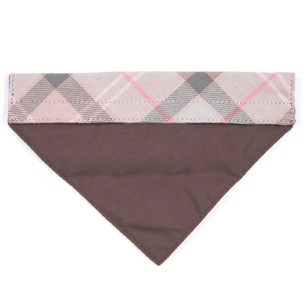 BARBOUR Dog Tartan Bandana - Taupe/Pink - Image 2