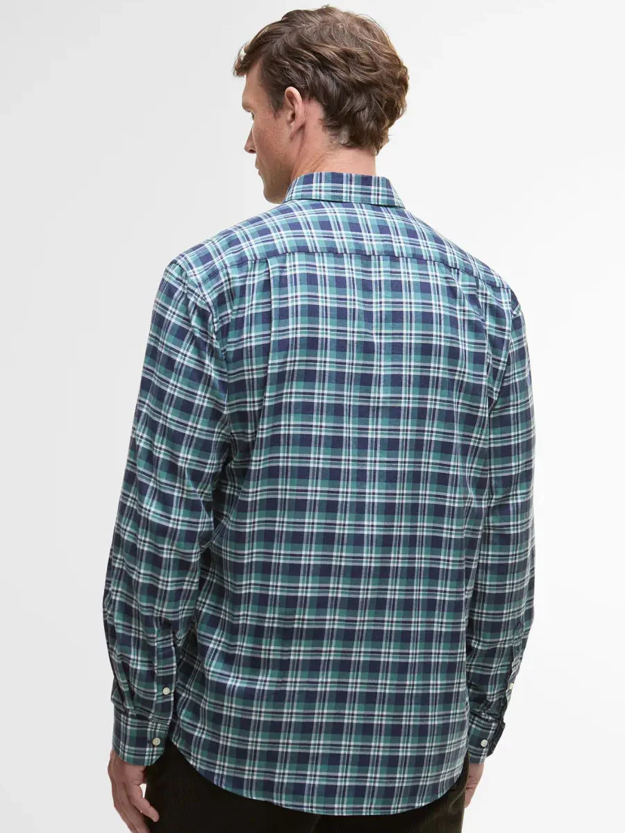 40% OFF BARBOUR Turville Regular Long-Sleeved Checked Shirt - Mens - Mallard Green - Size: MEDIUM - Image 4