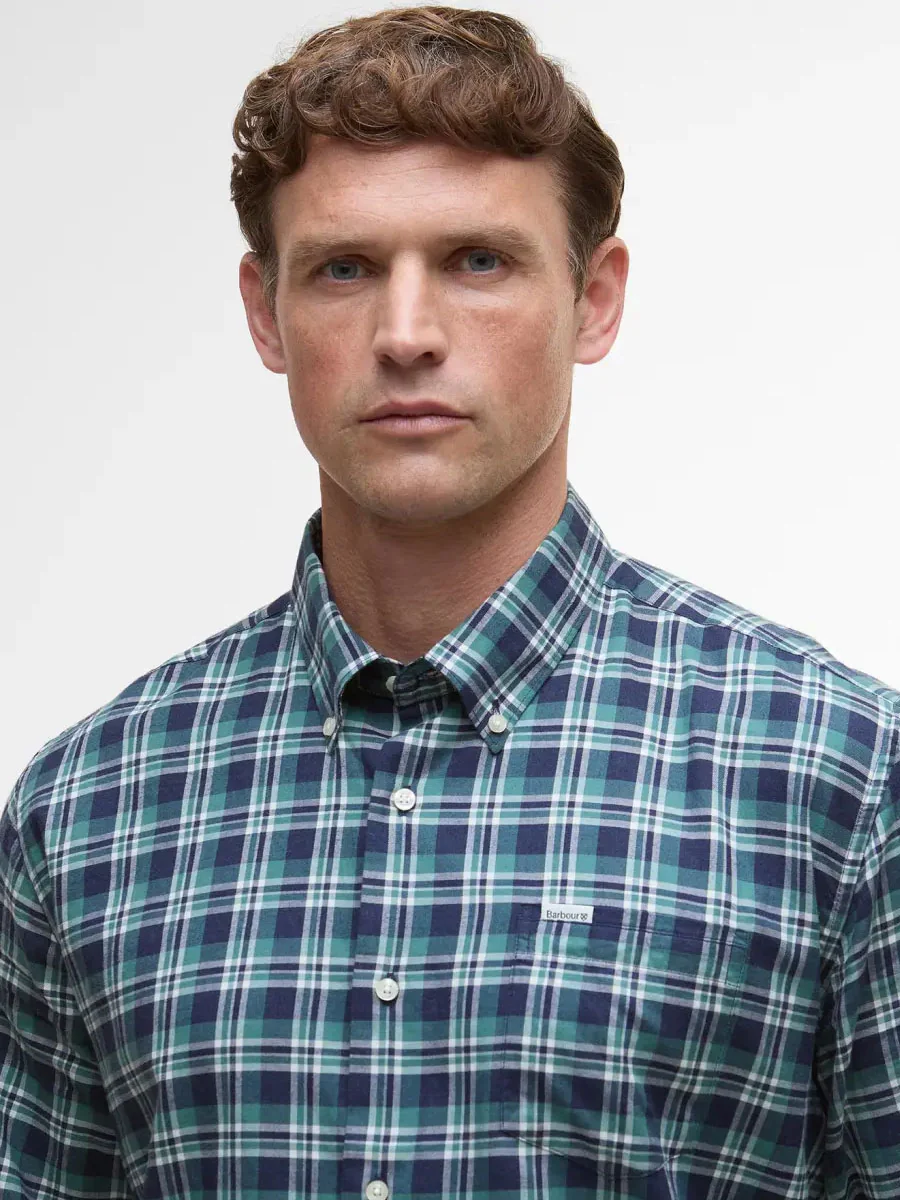 40% OFF BARBOUR Turville Regular Long-Sleeved Checked Shirt - Mens - Mallard Green - Size: MEDIUM - Image 5