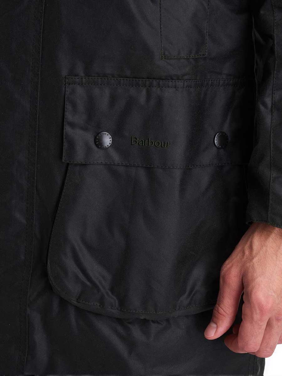 BARBOUR Border Wax Jacket - Mens - Sage - Image 10