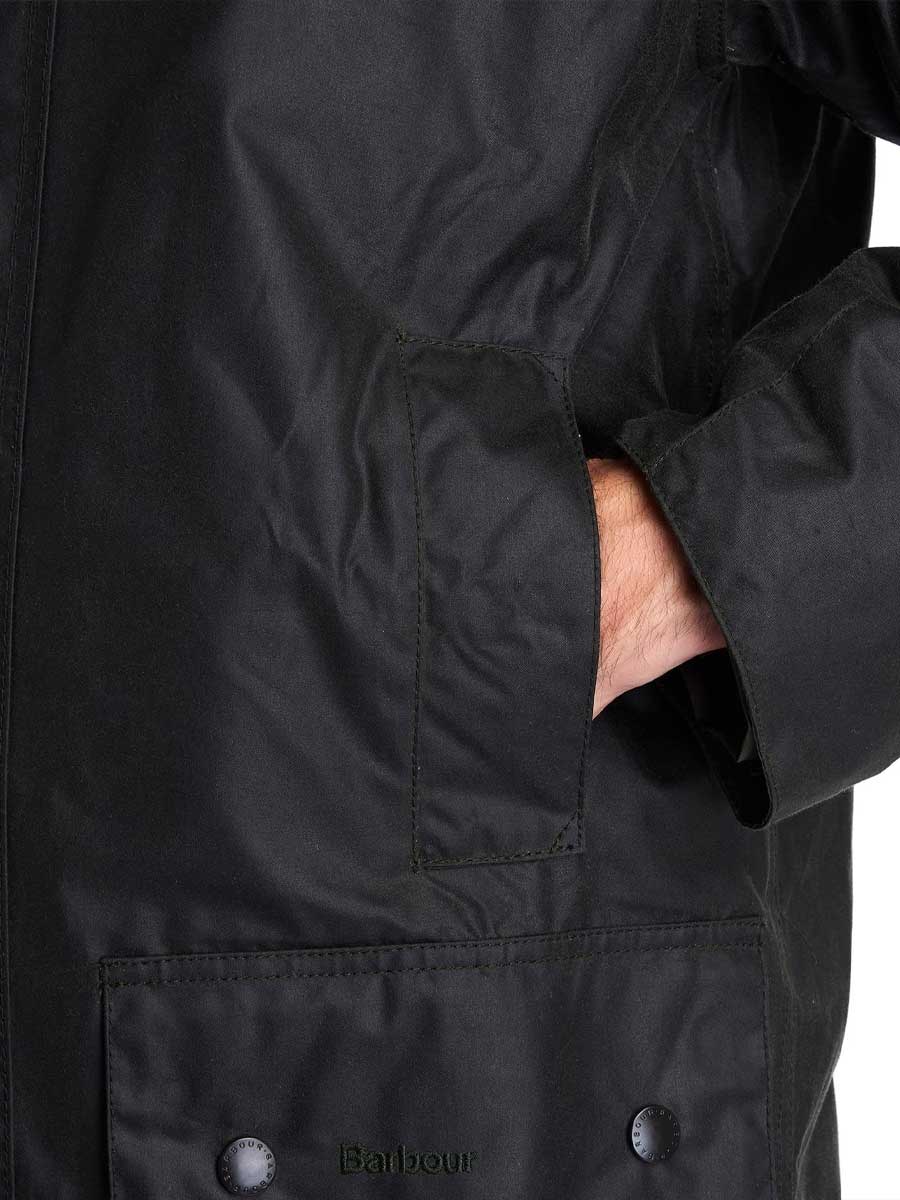 BARBOUR Border Wax Jacket - Mens - Sage - Image 9