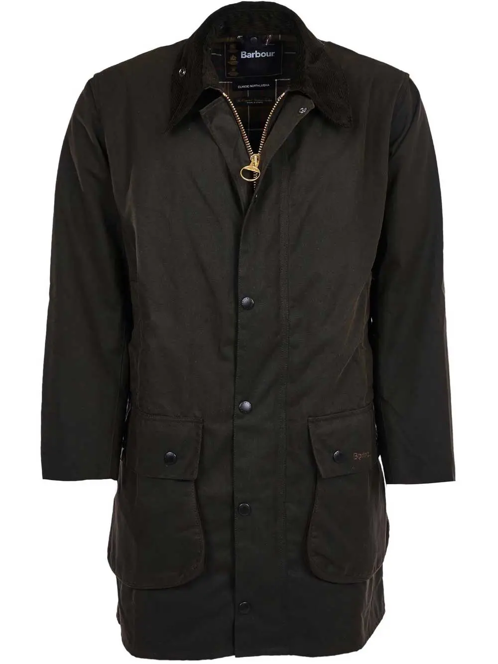 BARBOUR Classic Northumbria Wax Jacket - Mens - Olive