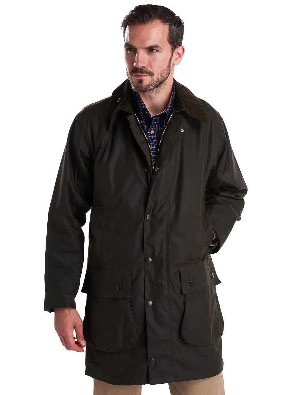BARBOUR Classic Northumbria Wax Jacket - Mens - Olive - Image 2