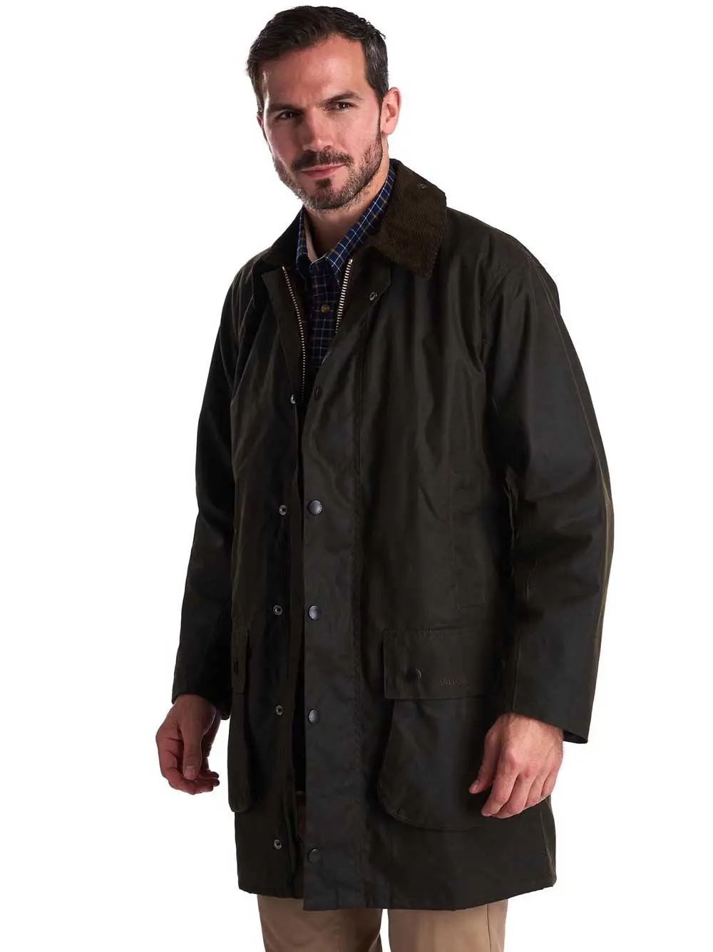 BARBOUR Classic Northumbria Wax Jacket - Mens - Olive - Image 4