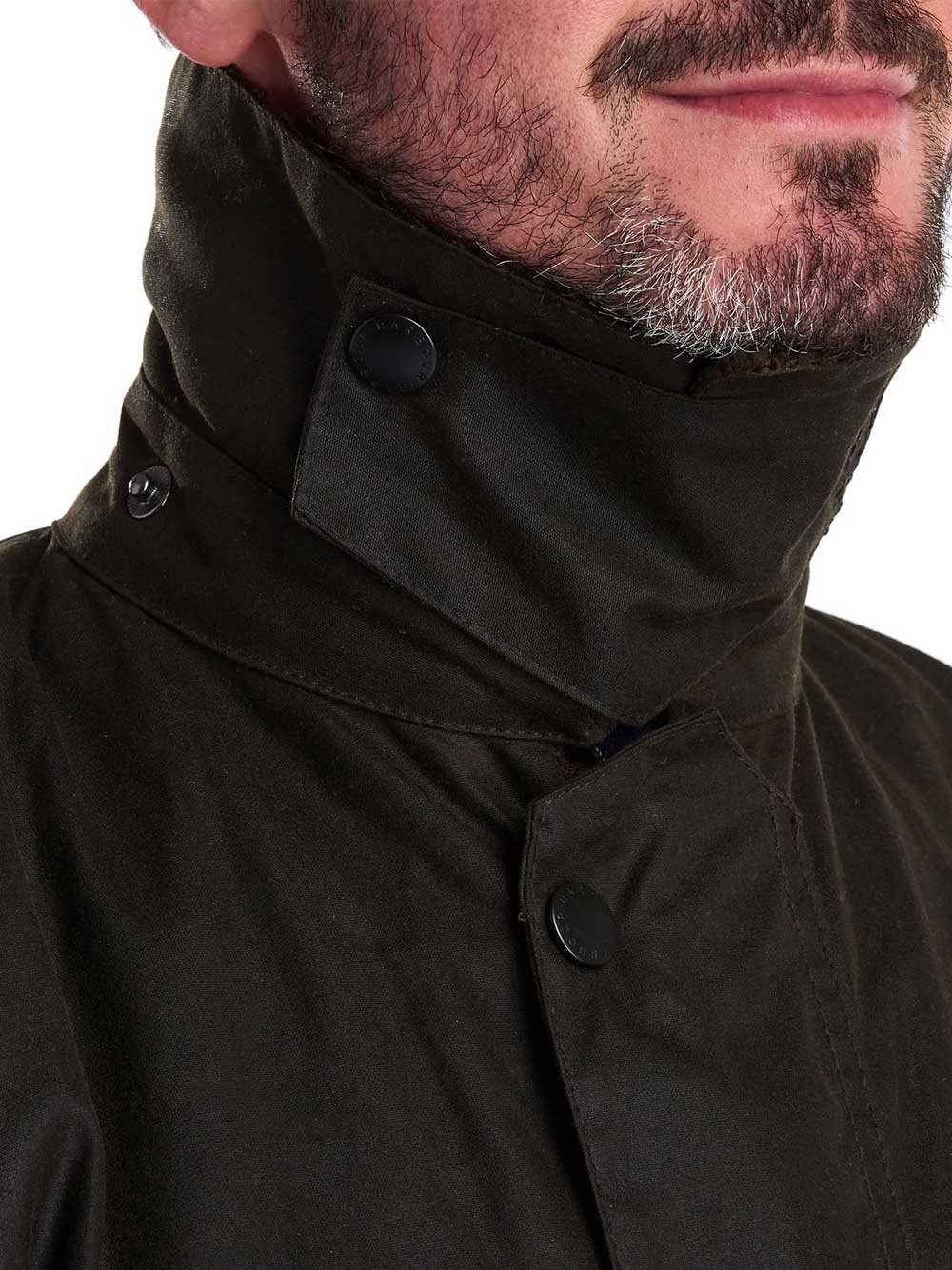 BARBOUR Classic Northumbria Wax Jacket - Mens - Olive - Image 6