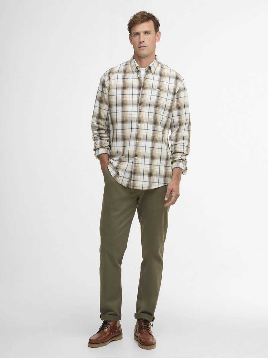 BARBOUR Witton Checked Regular Shirt - Mens - Whisper White - Image 3
