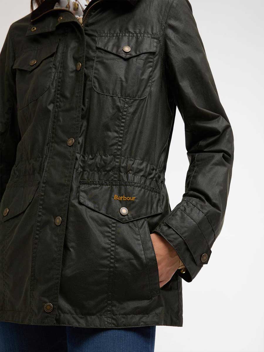 BARBOUR Women's Summer Sapper Waxed Jacket - Archive Olive / Ancient - Image 4