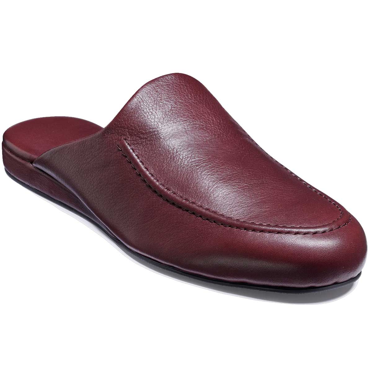 BARKER Birch Slippers - Mens - Burgundy Leather