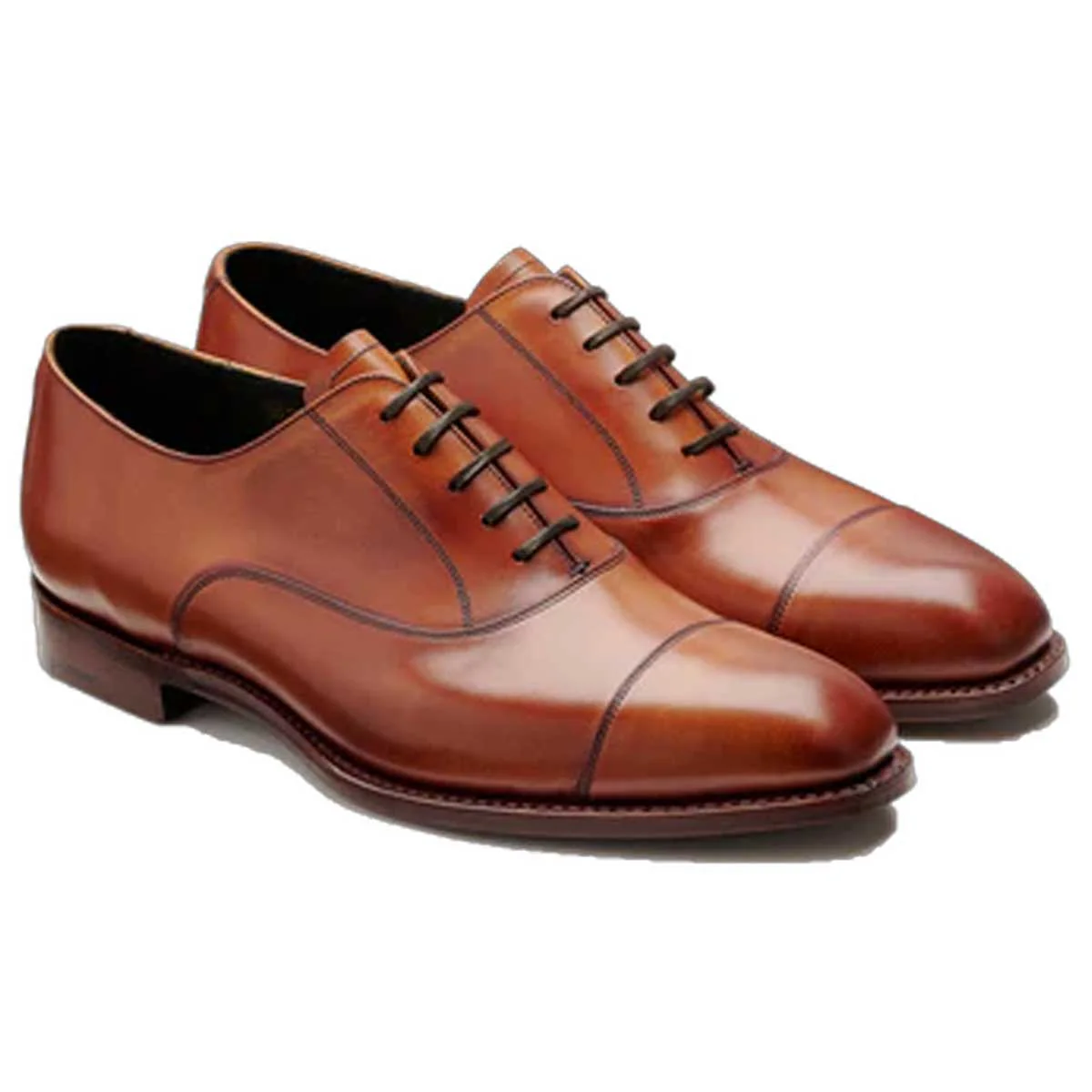 BARKER Chester Shoes - Mens Oxford - Antique Rosewood Calf - Image 2