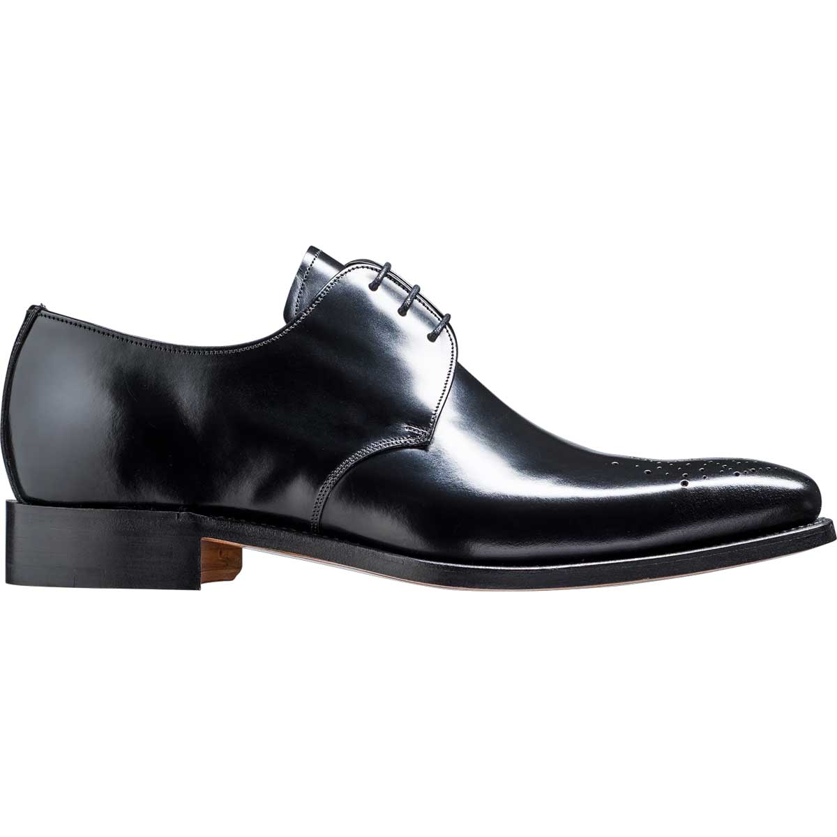 BARKER Darlington Shoes - Mens Derby Style - Black Hi-Shine - Image 3