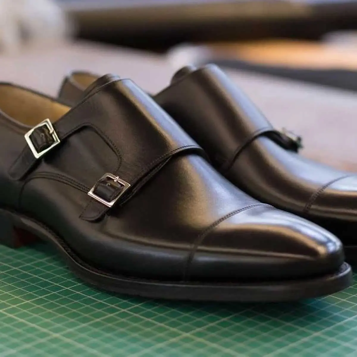 BARKER Edison Shoes - Mens Monk Strap - Black Calf - Image 2