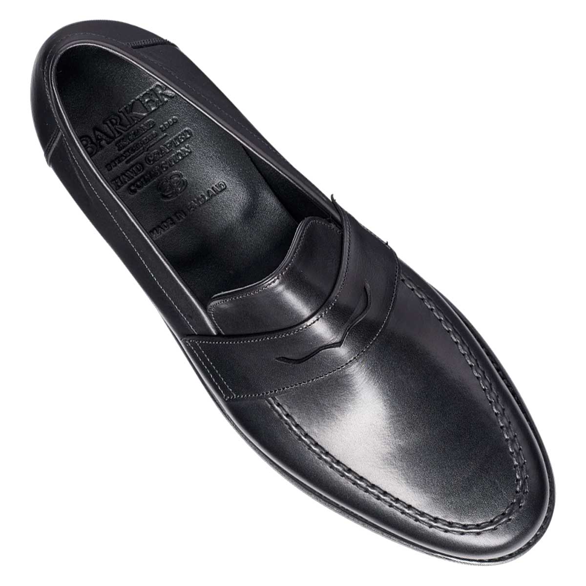 BARKER Jevington Shoes - Mens Loafers - Black Calf - Image 4