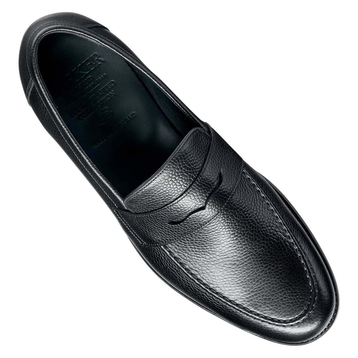 BARKER Jevington Shoes - Mens Loafers - Black Grain - Image 2