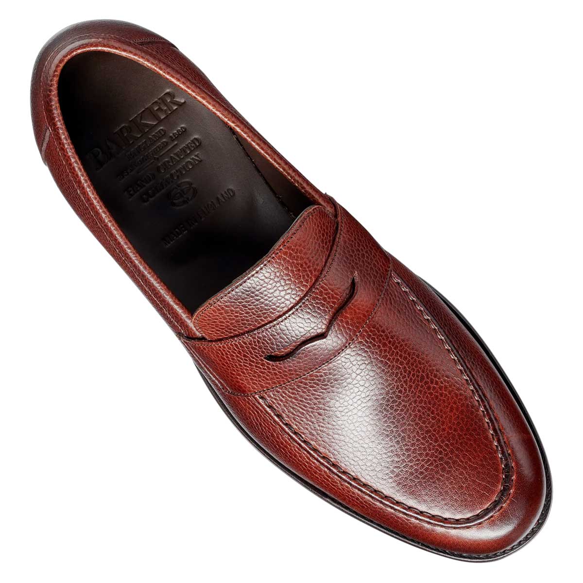 BARKER Jevington Shoes - Mens Loafers - Cherry Grain - Image 2