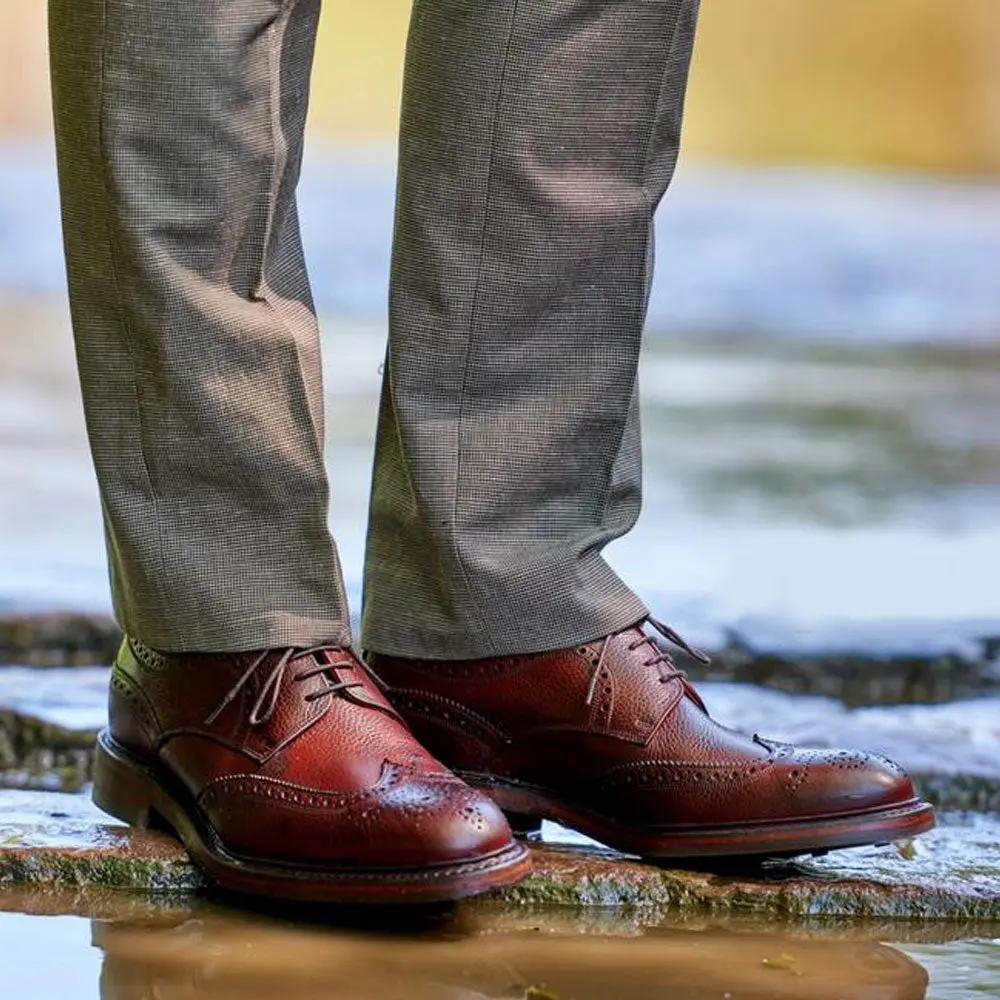 BARKER Kelmarsh Shoes - Derby Brogues - Cherry Grain - Image 2