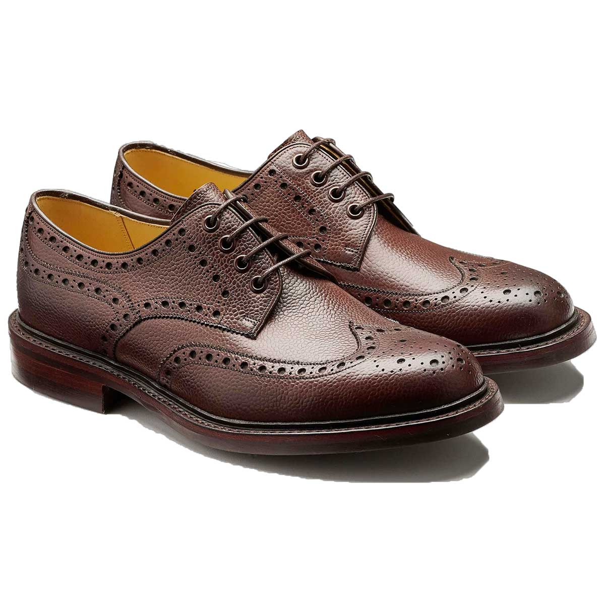 BARKER Kendall Shoes - Mens Brogues - Chocolate Grain - Image 2