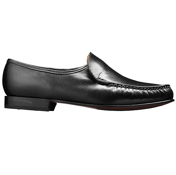 BARKER Laurence Shoes - Mens Moccasins - Black Kid - Image 3