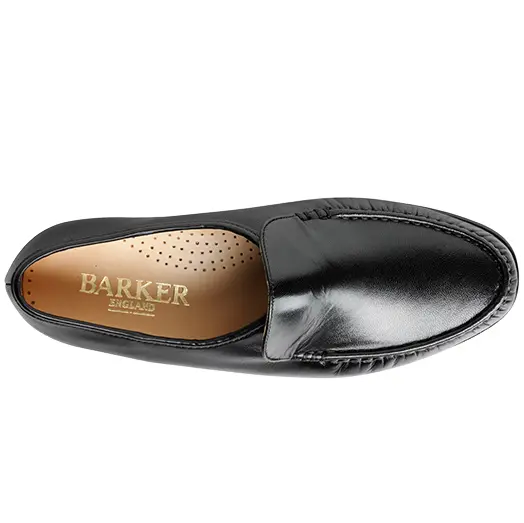 BARKER Laurence Shoes - Mens Moccasins - Black Kid - Image 4