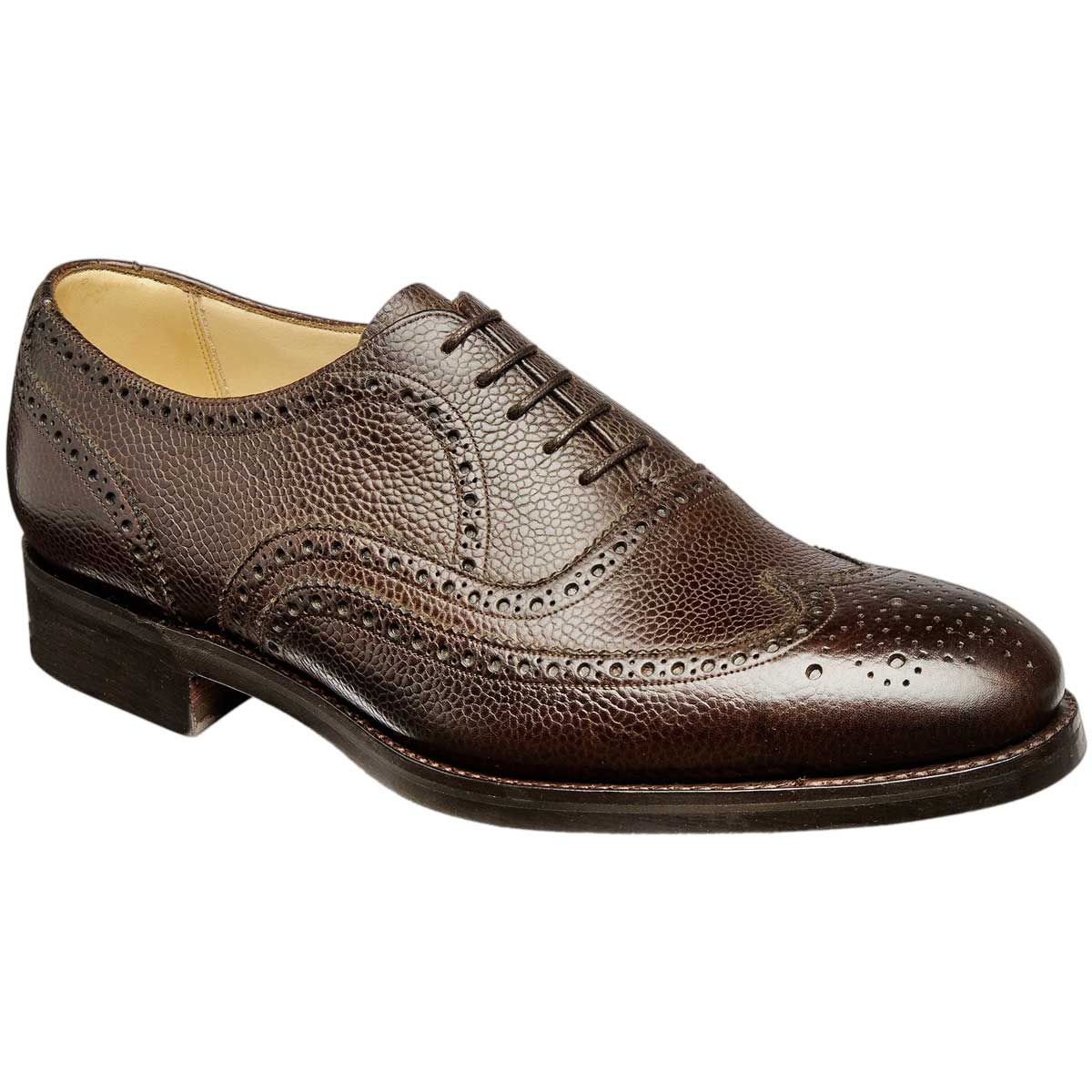 BARKER Malton II Shoes - Mens Brogue - Chocolate Grain