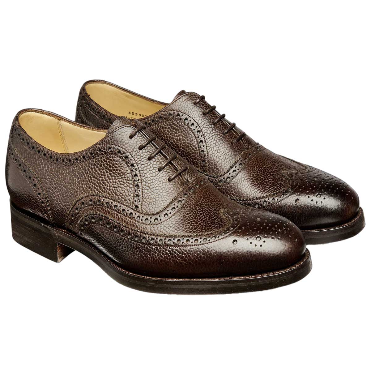 BARKER Malton II Shoes - Mens Brogue - Chocolate Grain - Image 2