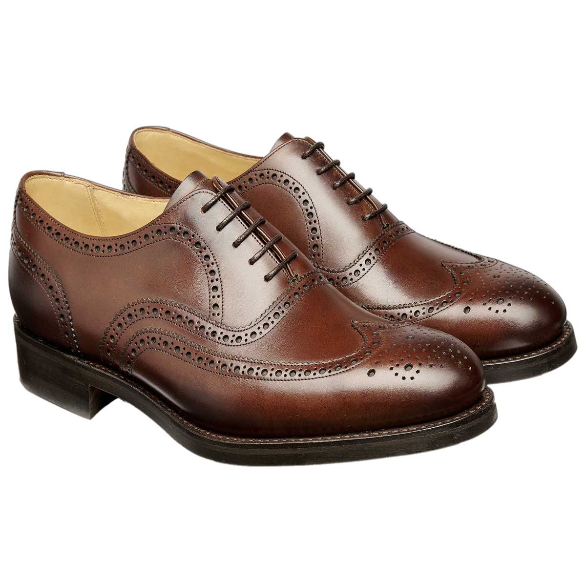 BARKER Malton II Shoes - Mens Brogue - Ebony Calf - Image 2